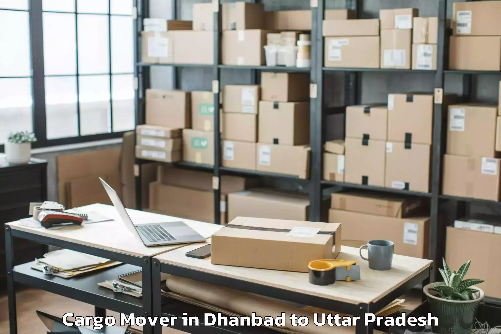 Book Dhanbad to Itimadpur Cargo Mover Online